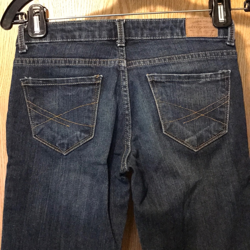 Aeropostale Ashley Ultra Skinny stretch jeans blue denim size 00 XXS 25 waist